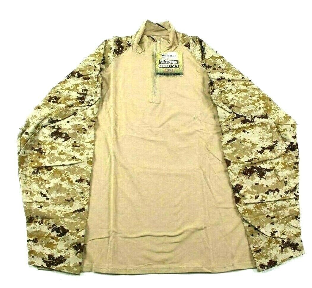 BLACKHAWK AOR1 HPFU SLICK DESERT COMBAT SHIRT -LARGE
