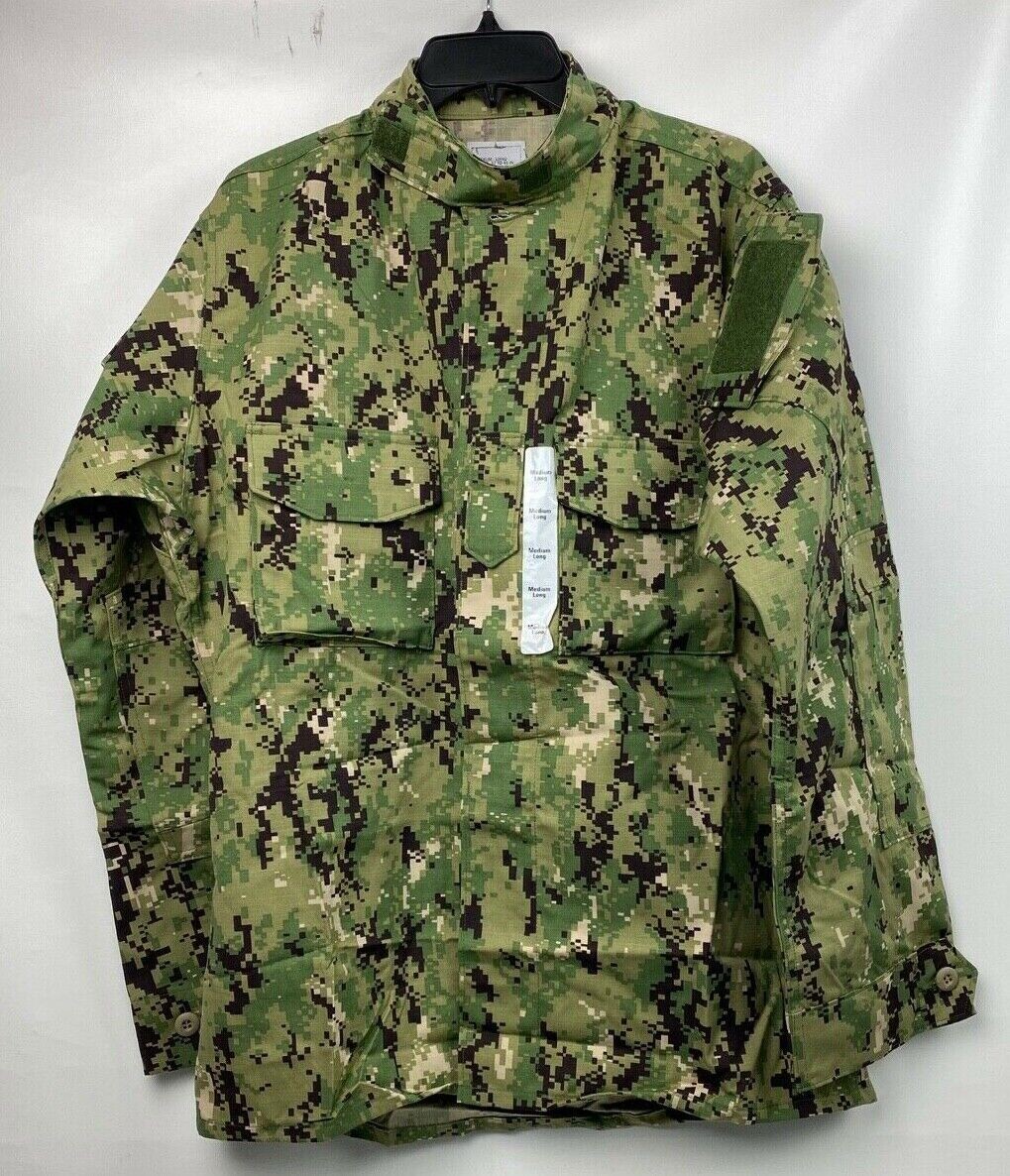 New US Navy USN NWU Type III Working Uniform Blouse Jacket Medium Long AOR2