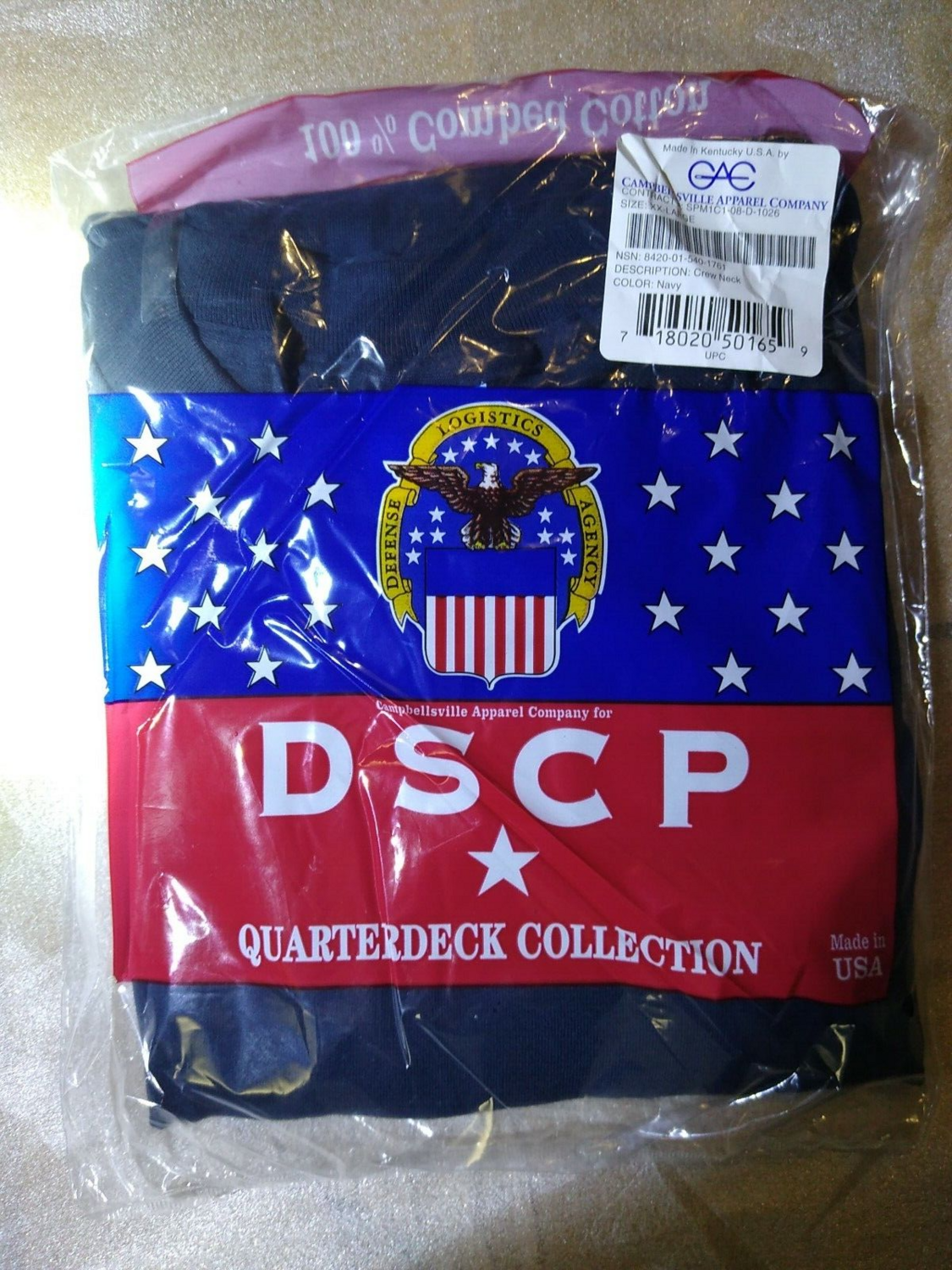 DSCP Military t-shirts 3 pack Navy Blue XXL  Quarterdeck Collection