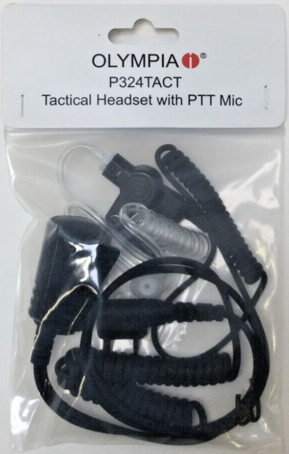 OLYMPIA P324TACT-TACTICAL HEADSET W/PTT MIC.