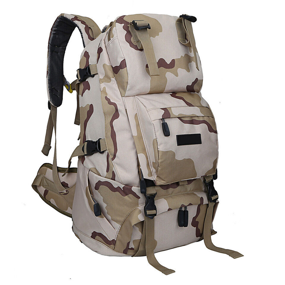 Outdoor 40L Camping Hiking Backpack  Tactical DESERT CAMO