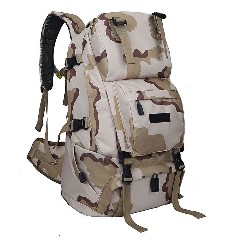 Outdoor 40L Camping Hiking Backpack  Tactical DESERT CAMO