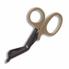 Paramedic EMT Trauma Shears Nurse Scissor First Aid 7.25&quot; Fluoride Coated Tan