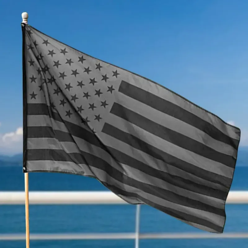 All Black American Flag 3x5 Ft US Flag Double Side Printing Fade Resistant