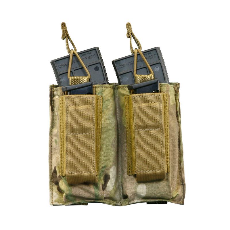 T.A.G. Molle Tactical Double Shingle Pistol Enhanced Magazine Pouch for Military Law Enforcement MULTICAM