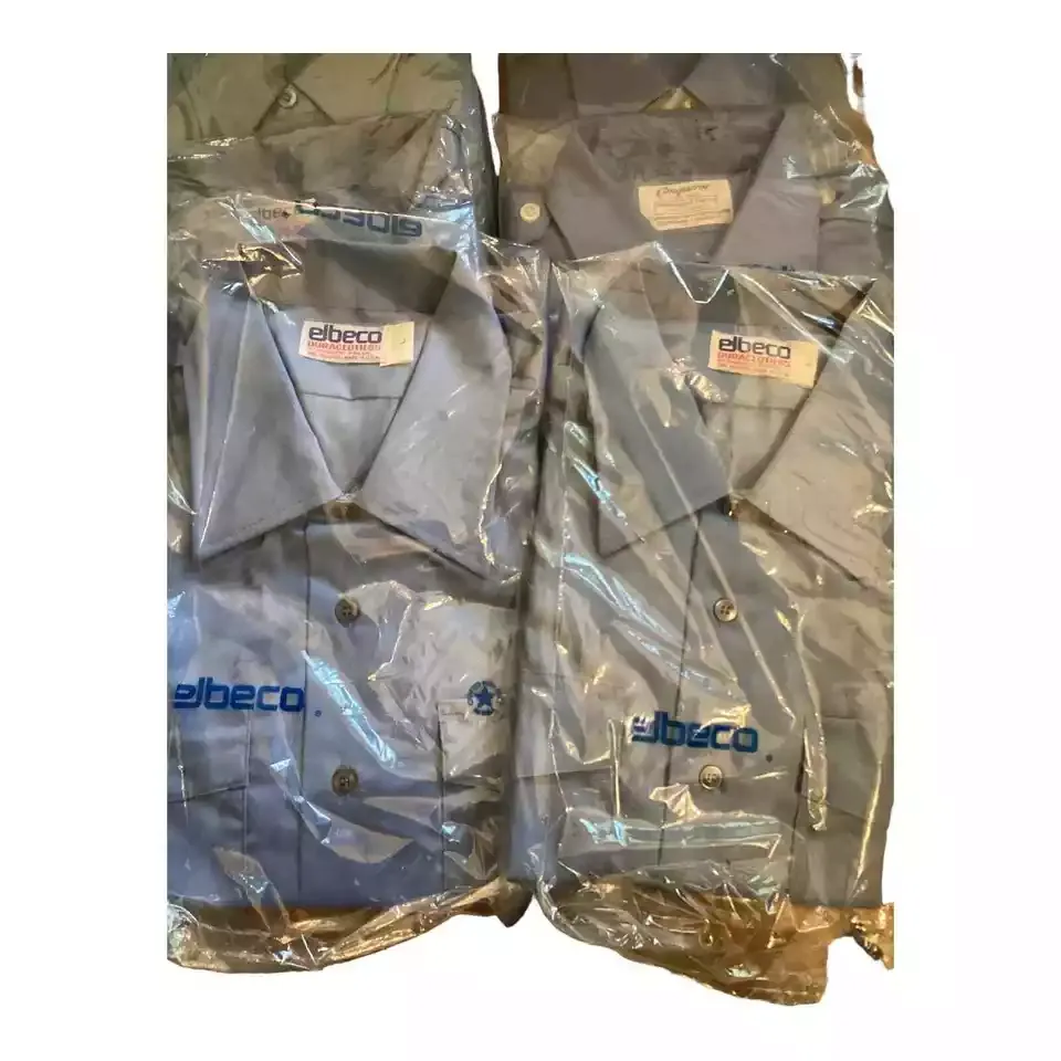 Vintage ELBECO long sleeve service shirt BLUE -LARGE
