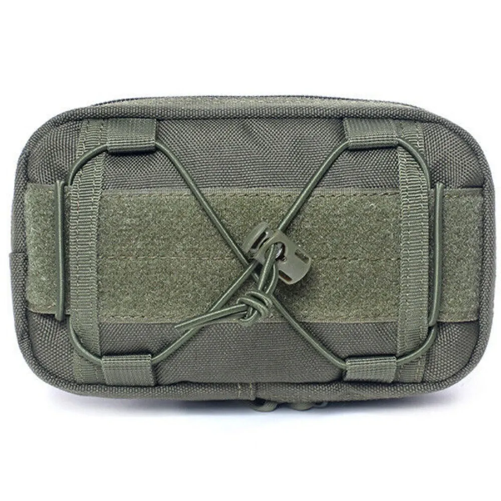 Tactical Molle Horizontal Admin Pouch Compact 1000D Utility EDC Tool Storage Bag      O.D. GREEN