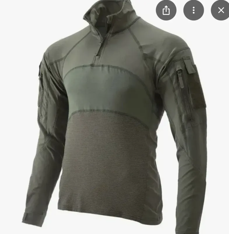 MASSIF Advanced Combat Shirt  1/4 Zip FR Flame Resistant Sage Green   SMALL