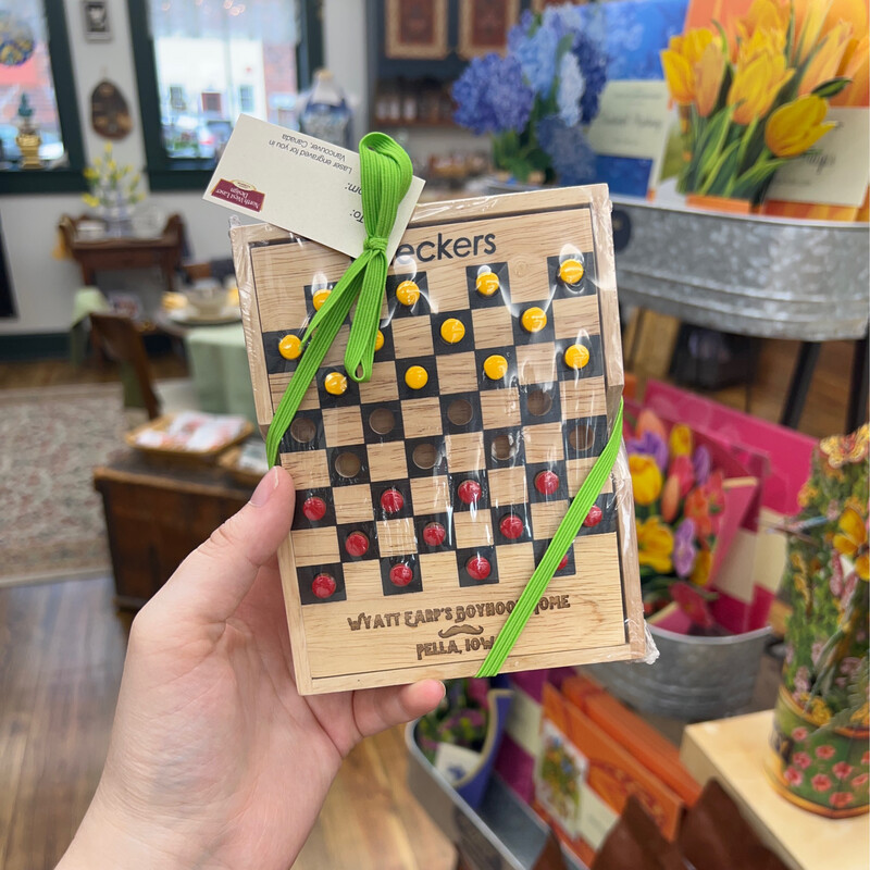 •GAMES•  Wooden Checkers, Wyatt Earps Boyhood Home