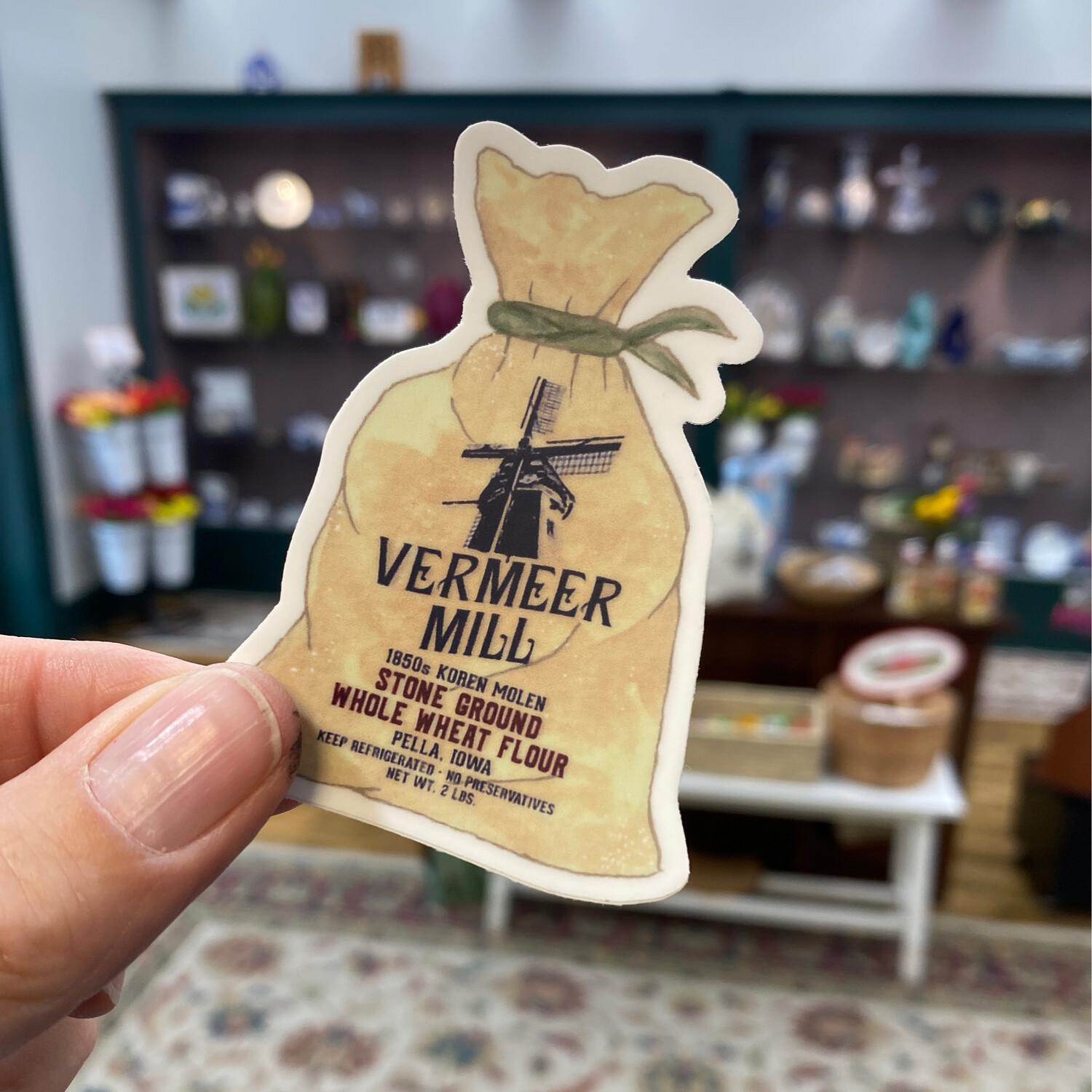 •STICKER• Vermeer Mill Flour Sack