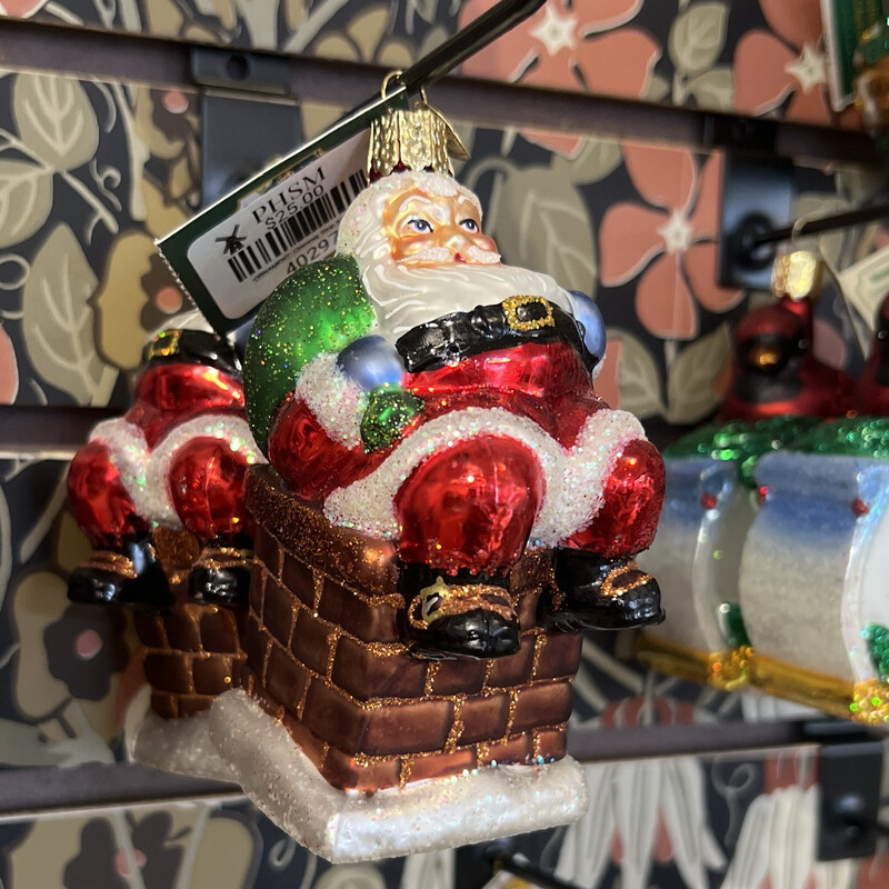 •ORNAMENT• Chimney Stop Santa OWC