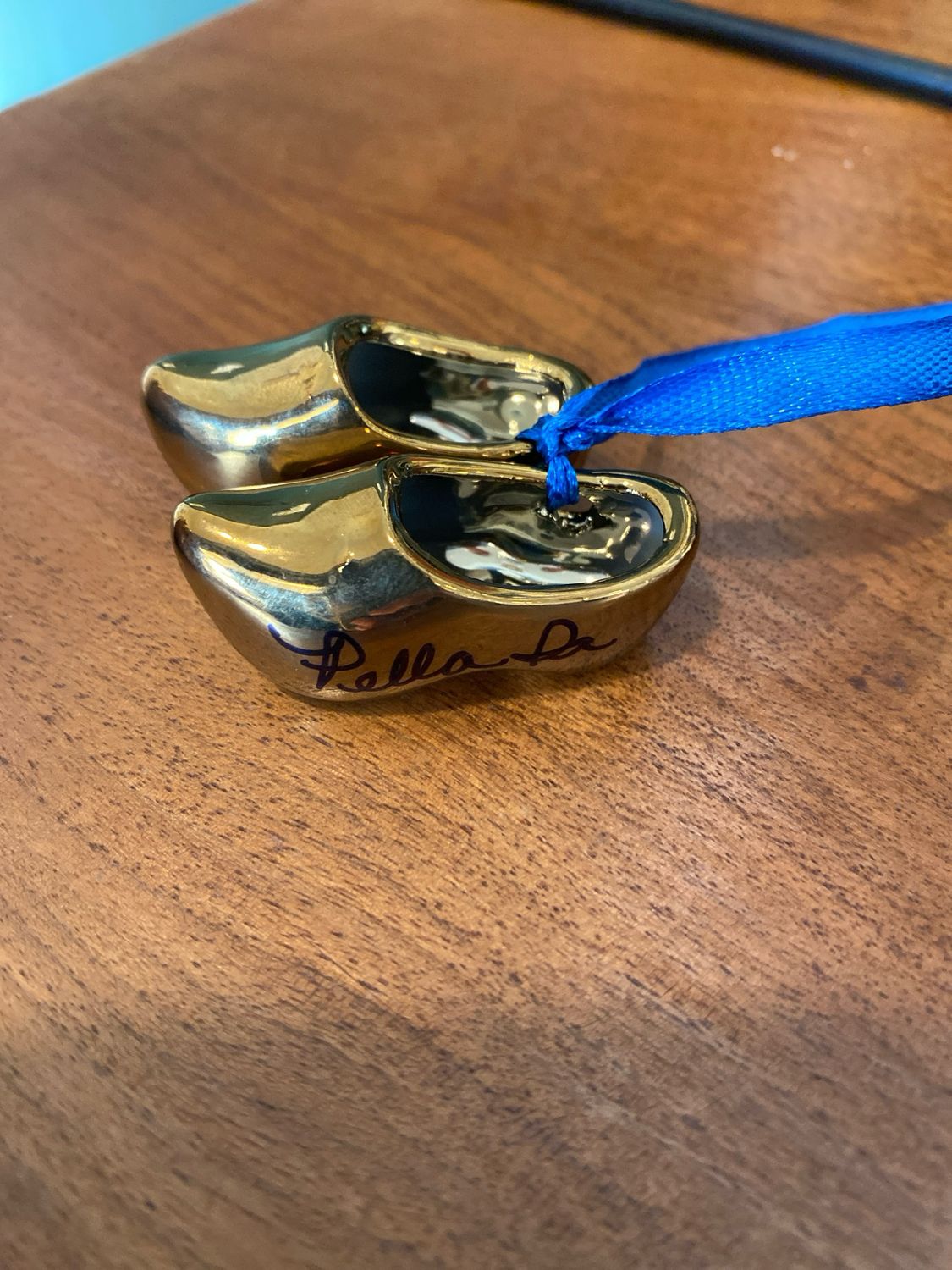 •ORNAMENT• Gold Clogs, Sm