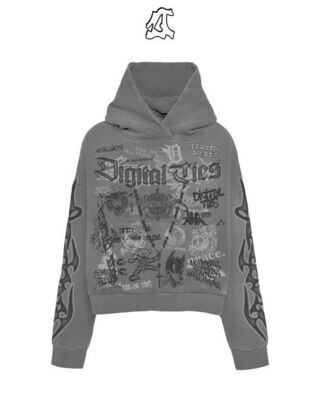 Digital Ties “Chaos 2.0” Smoke Grey Hoodie