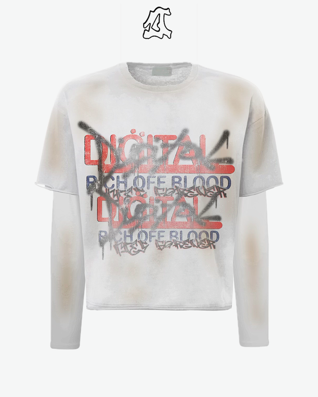 Rich Off Blood Double Layer Tee