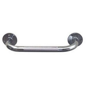 12″ 4.625″ Steel Knurled Grab Bar, 1″ Diameter