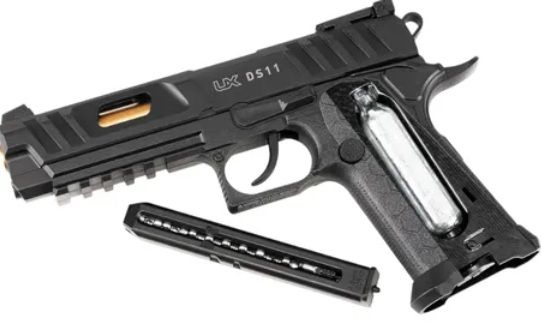 PISTOLA UMAREX DS11 Negra/Oro CO2 BB Cal. .177 400fps