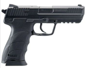 Pistola H&amp;K 45 Negra CO2 BB Cal. .177