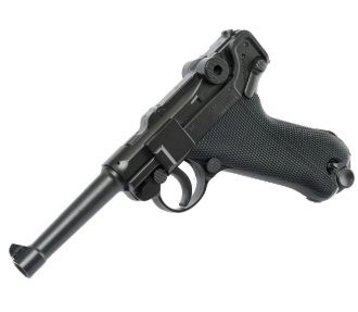 Pistola LEGENDS P08 Negra CO2 BBs Cal. .177 410 fps Retroceso
