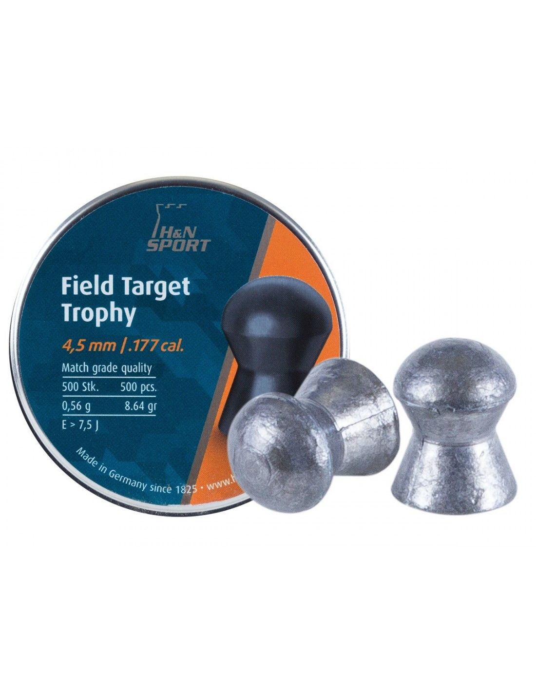 Diábolo H&amp;N Field Target Trophy, 8.64 GR 500pcs