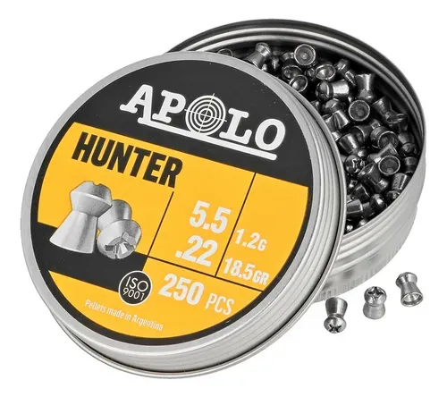 Diabolo Apolo de punta Hunter, 18.5 GR 250pcs