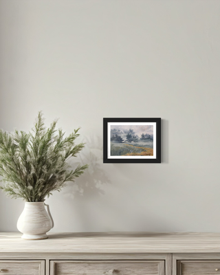 "MISTY MORNING" 5x7 Signed and Framed Open Edition Print Free Shipping