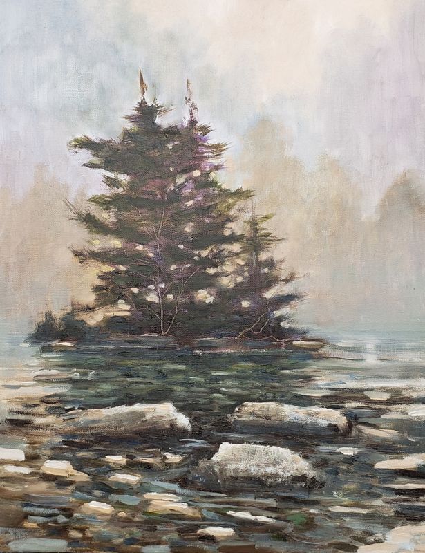 "ADIRONDACK ISLAND" 8x10  Signed Print