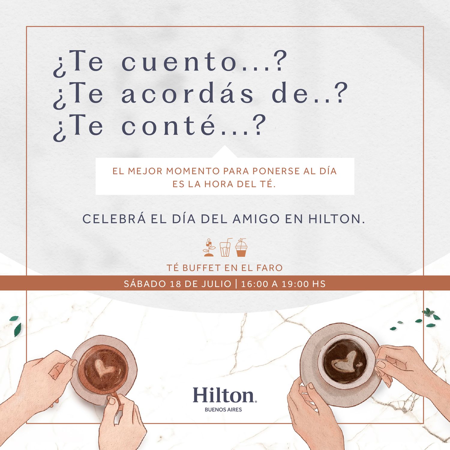 Té de la Tarde Buffet | Edición Día del Amigo - (18 de Julio) - 1 persona Té de la Tarde Buffet | Edición Día del Amigo - (18 de Julio) - 1 persona