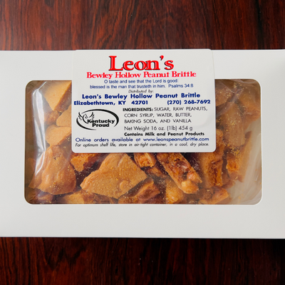 Leon's Peanut Brittle (1 lb) Box