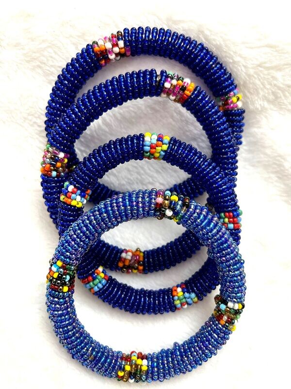 Maasai Beaded Bracelet - Blue
