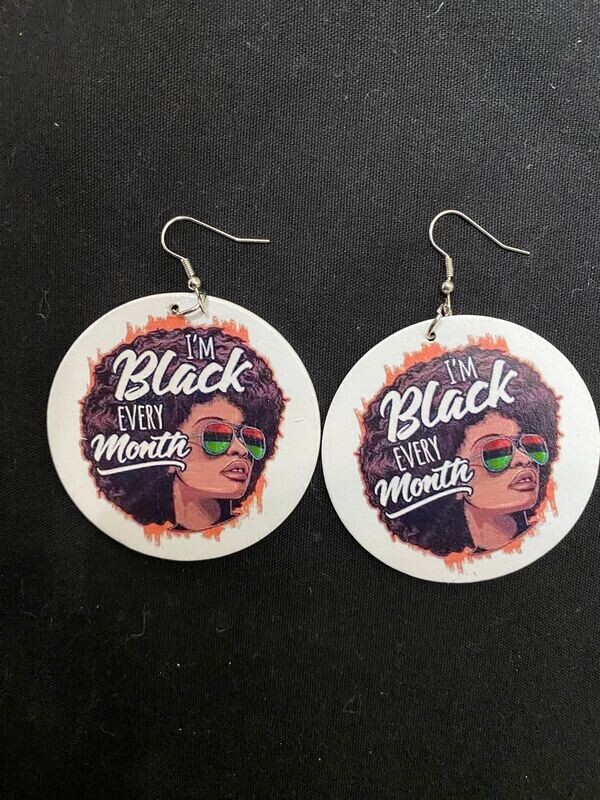 Black Every Month Earring