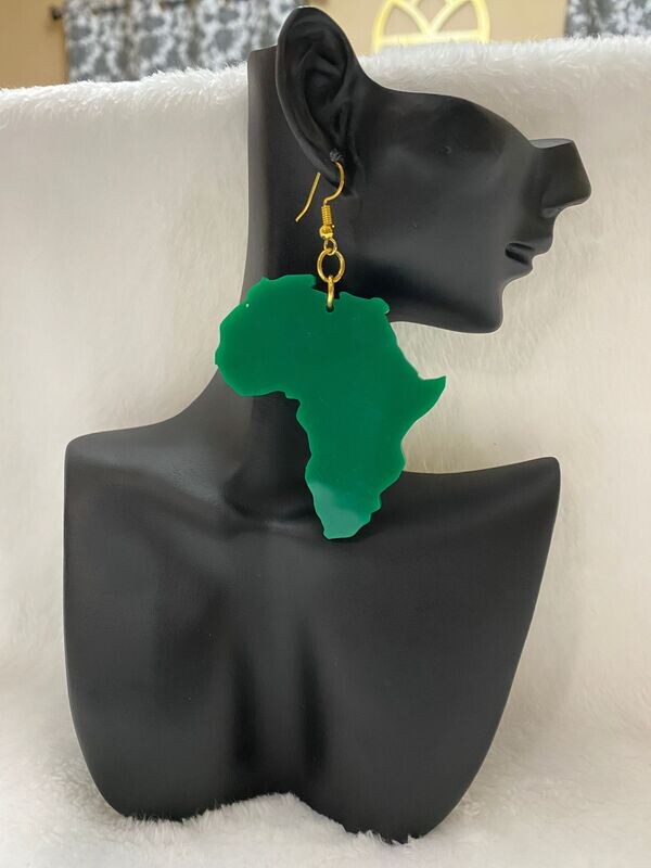 Map of Africa Resin Earrings