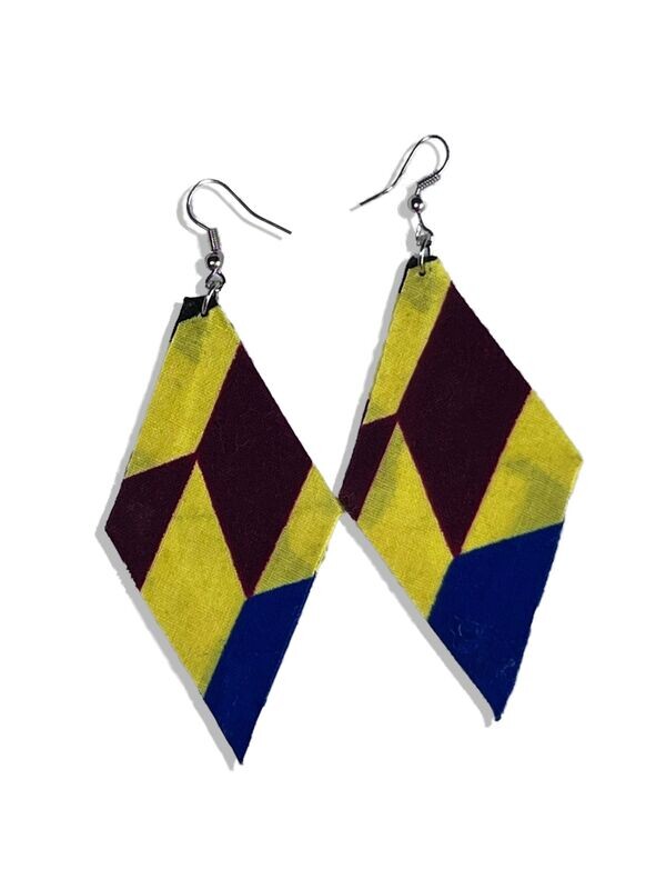 Ankara Tetu Rhombus Earrings