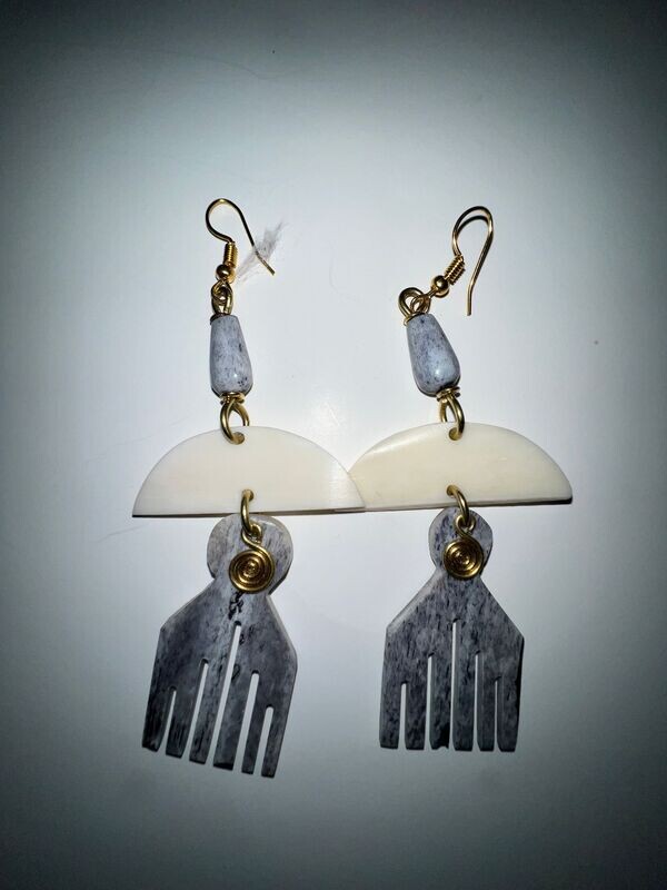 Unique Afro Comb Earrings