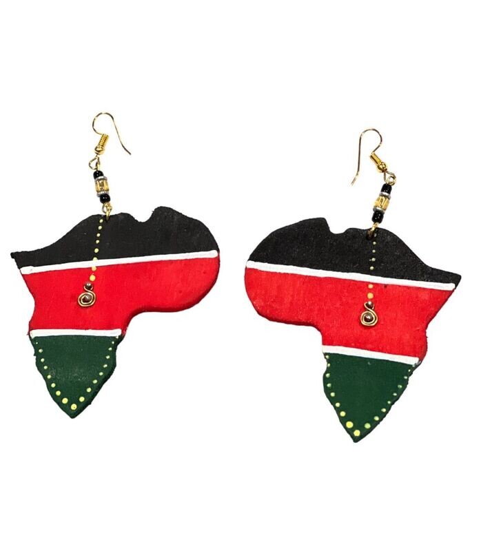 Kenyan Flag Earrings