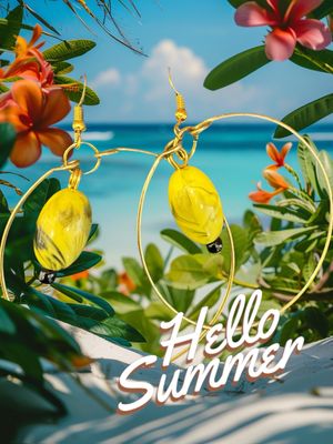 Boho Teardrop Hoop Earrings with Charm Boho Teardrop Hoop Earrings with Charm