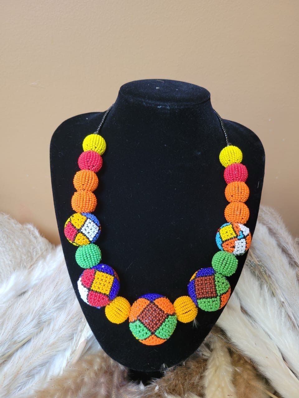 Katachi Graduated Bead Statement Necklace KC