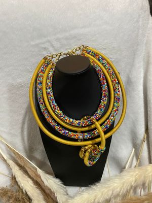 Maridadi Triple Beaded Necklace Set