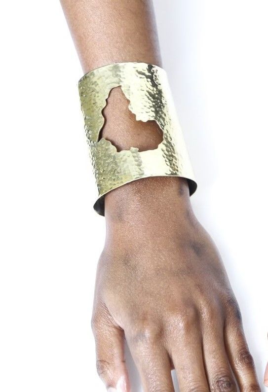 African Cuff Bracelet, African Map Brass Bracelet, Brass Jewelry, Wrist Bracelet, Wrist Brass Bangles