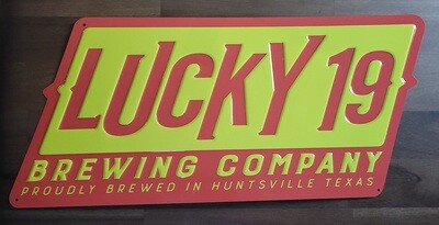 Tin Tacker Sign, Red/Yellow
