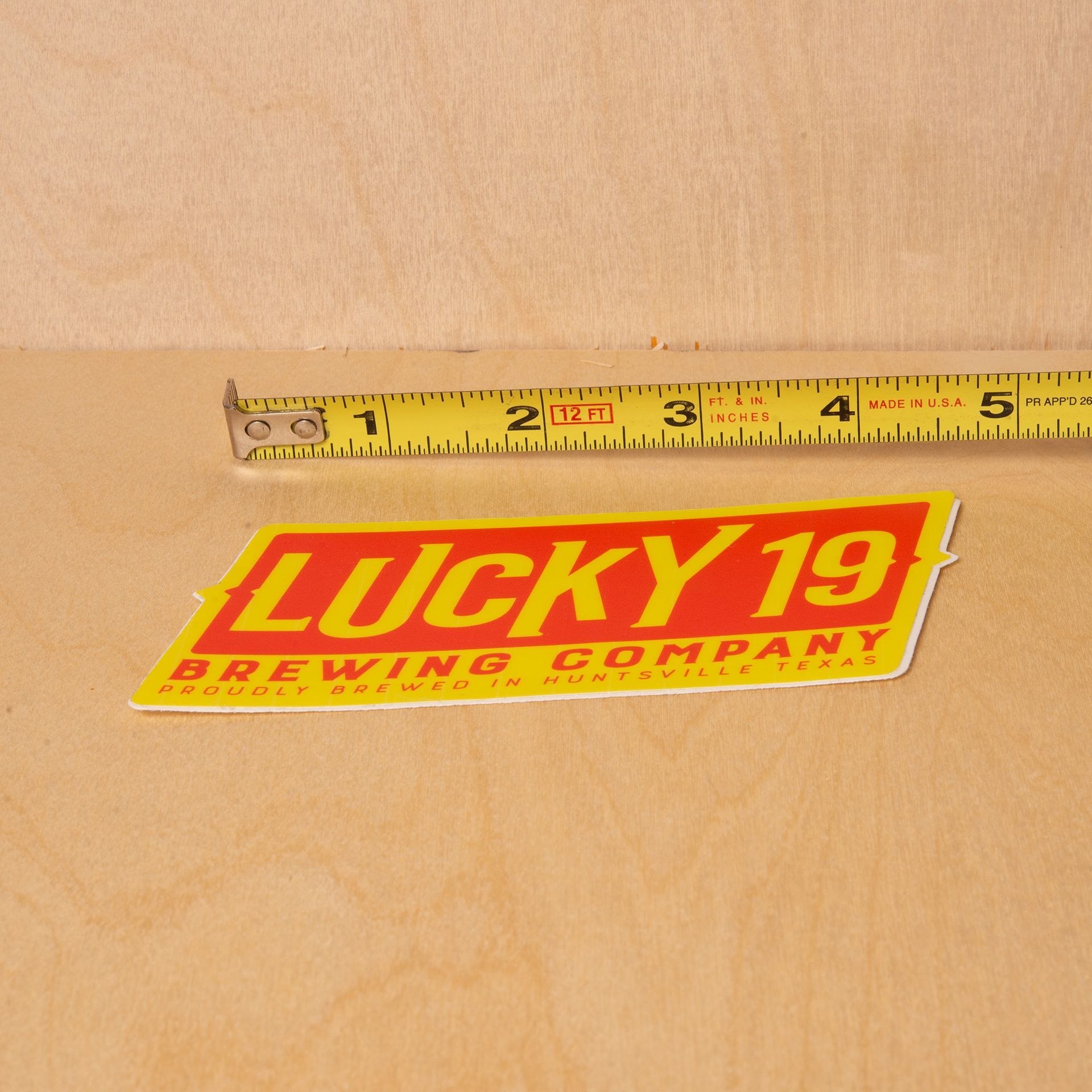 Red Yellow Boxed Sticker