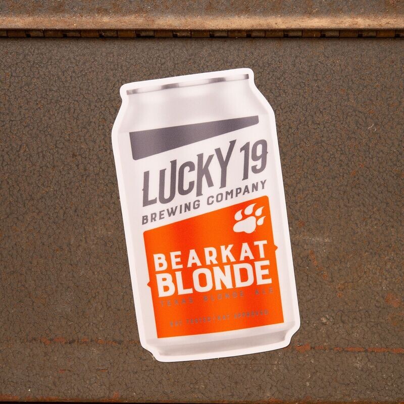 Bearkat Blonde Can Sticker