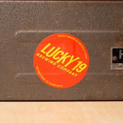 Lucky 19 Circle Sticker with fortune