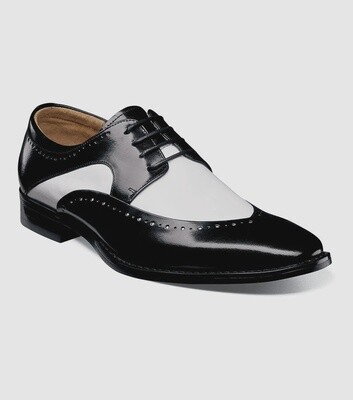 Tammany Folded Moc Toe Oxford Black/White