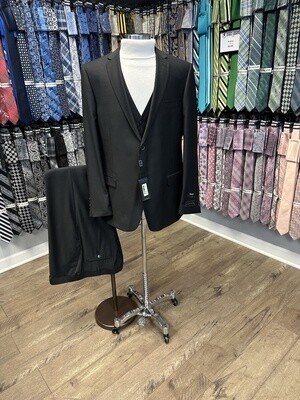 Tiglio Sienna 3 Piece Slim Fit Black Suit
