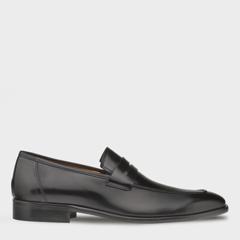 Mezlan CALFSKIN PENNY LOAFER Black