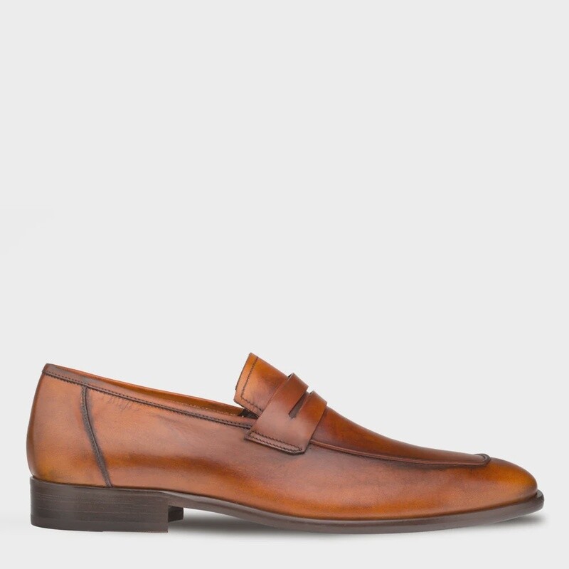 Mezlan CALFSKIN PENNY LOAFER Cognac