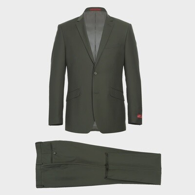 Renoir 201-10 Olive - 2 pc slim suit
