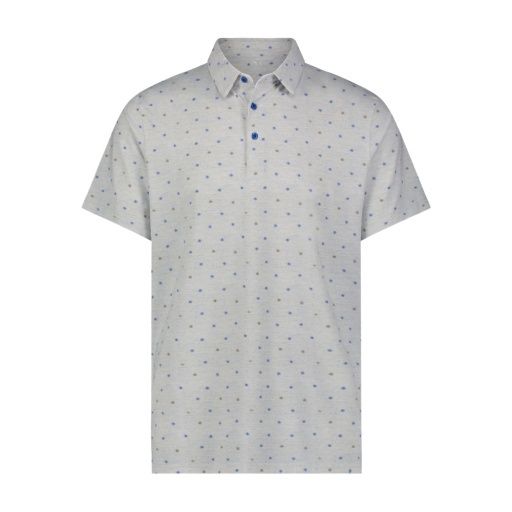 BLUE BURST PRINT PERFORMANCE POLO, Size: M