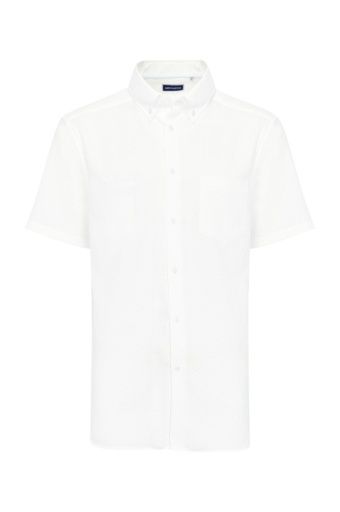 WHITE POPCORN SEERSUCKER DOBBY SHORT SLEEVE SHIRT, Size: XL