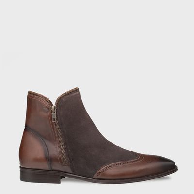 Camilleri Calf/Suede Zip Boot